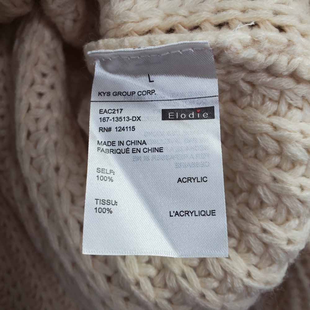 Elodie Open Stitch Pullover Sweater Chunky Cable - Picture 6 of 7